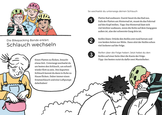 Fahrrad-Schlauch wechseln - kindgerecht erklärt (kostenloser Download)